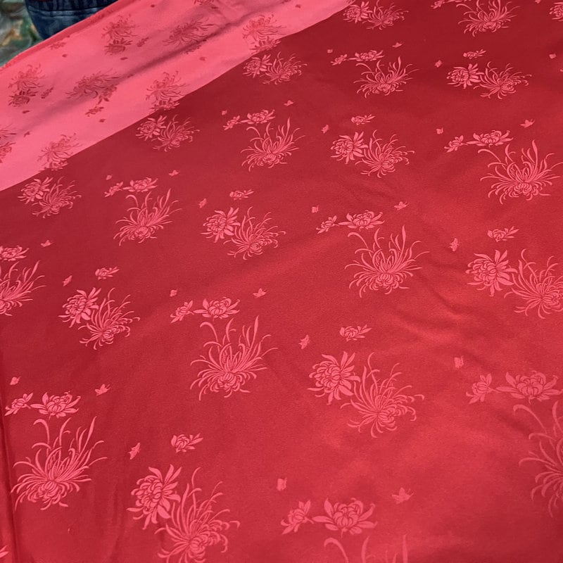 Chrysanthemum Jacquard Fabric: 50"W Chinese Antique Style
