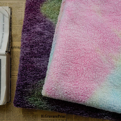 Lamb Velvet Plush Fabric: Rainbow Upholstery, Cosplay, Costume - 56" Wide