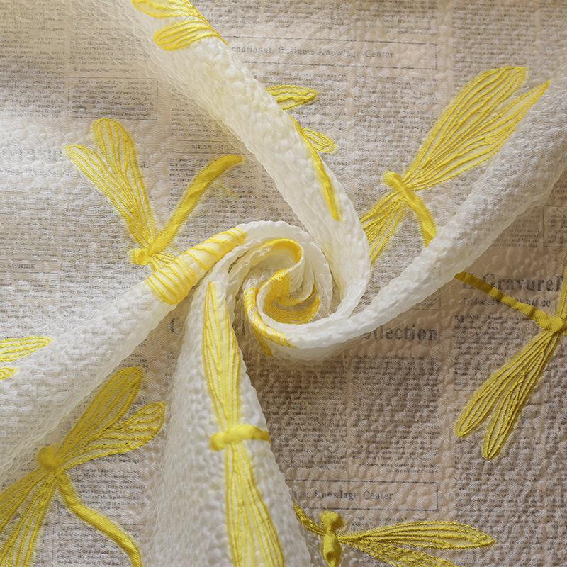 Dragonfly Jacquard Fabric: Gold Embossed Upholstery, Sewing, Costume (55"W)