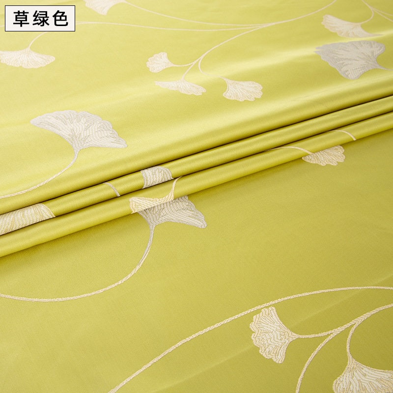 Leaf Jacquard Fabric: 58"W Polyester Upholstery, Costume & Decor