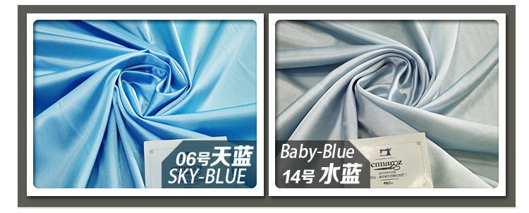 Satin Silk Fabric: 59" Wide Solid Colors, Dress & Craft Fabric