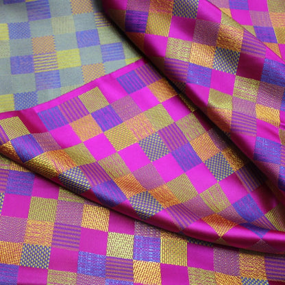 Fuchsia Brocade Fabric: Silk Rayon Jacquard, Cheongsam Qipao Material (35"W)