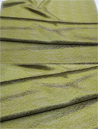 Floral Brocade Fabric: Chrysanthemum Satin Silk, 29.5" Wide