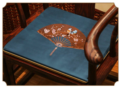 Embroidered Rayon Brocade Fabric: Floral Bird Design, Upholstery & Sewing