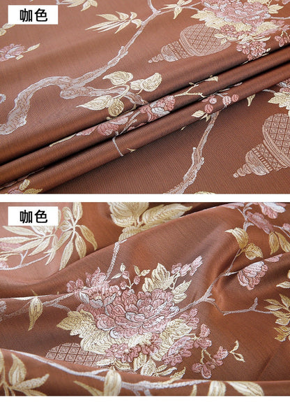 Tissu jacquard brocart oriental : damas style palais, 145 cm de large