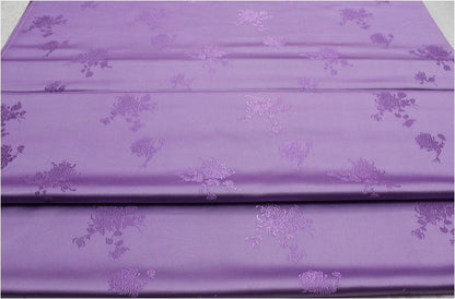 Tissu brocart chrysanthème : Revêtement d'ameublement Cheongsam de style folklorique (largeur 29,5")
