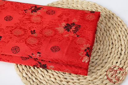 Chrysanthemum Brocade Fabric: Vintage Chinese Satin Silk (By The Meter)