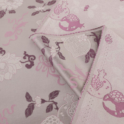 Floral Silk Brocade Fabric: 59"W Chinese Upholstery Sewing Material