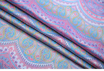 Paisley Brocade Fabric: Indian Rayon for Crafts & Upholstery
