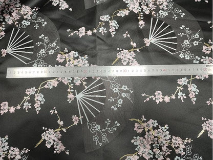 Tissu brocart à fleurs de prunier rouge : Matériel de couture pour cheongsam qipao