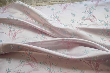 Orchid Brocade Fabric: 59"W Satin Jacquard Damask, Costume Decor