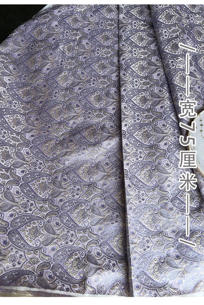 Lilac Floral Brocade Fabric: Cheongsam Qipao Sewing Material (29.5"W)