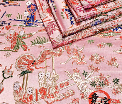 Tissu brocart jacquard à motifs floraux : matériau de couture traditionnel chinois