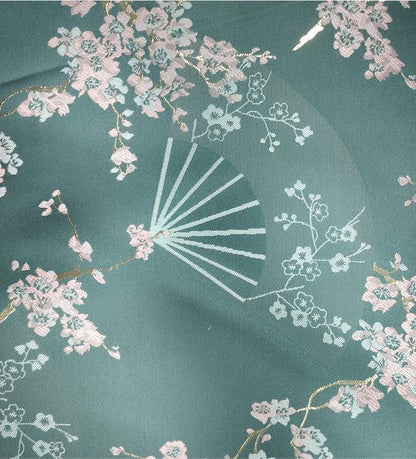 Tissu brocart à fleurs de prunier rouge : Matériel de couture pour cheongsam qipao