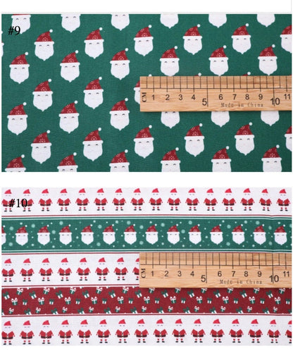 Christmas Santa 'Ho Ho' Print Cotton Fabric: Holiday Sewing, Costume, Decor