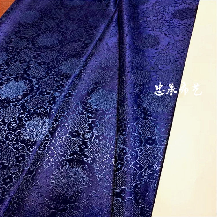 Black & White Metallic Silk Brocade Fabric: Traditional Upholstery, Quilting - By The Meter