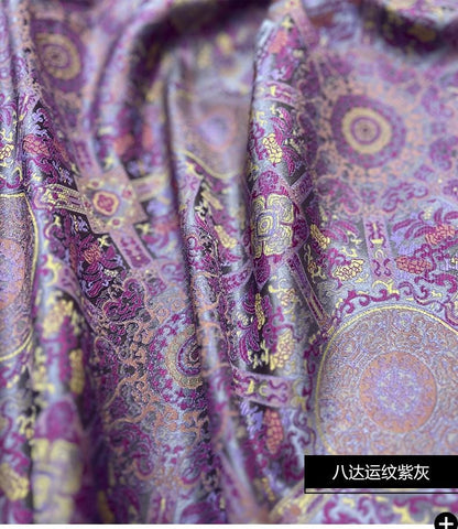 Japanese Kinran Brocade Fabric: Kimono, Geisha Bowknot, Upholstery