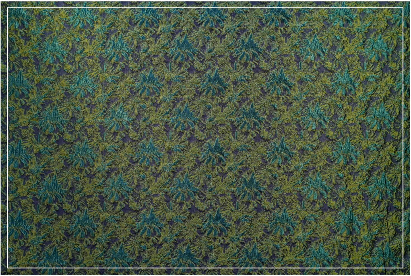 Vintage 3D Embossed Abstract Floral Woven Fabric ��� Quilting Material, Textured Craft Fabr" Wide
