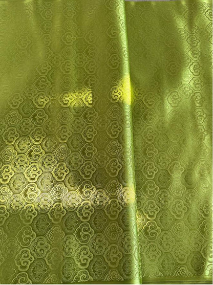 Green Jacquard Satin Fabric ��� Ruyi Pattern, DIY Clothing & Dec" wide)