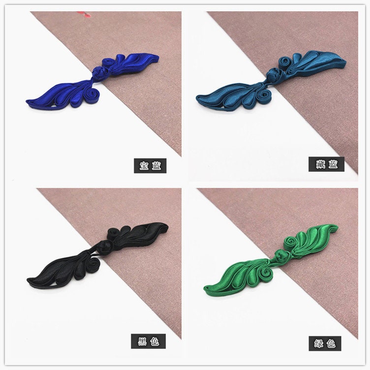 23 colors Leaves Handmade Sewing Fasteners Chinese Closure Knot Cheongsam Frog Buttons