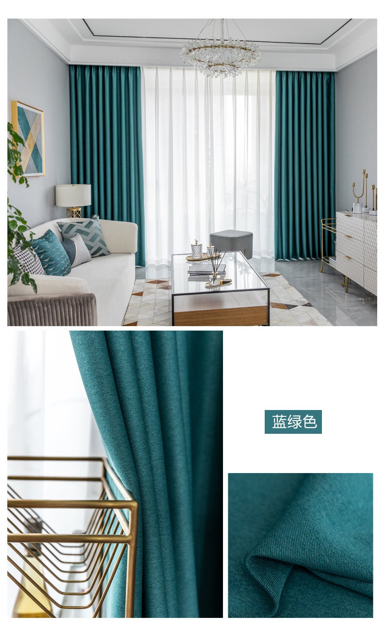 Blackout Curtain Fabric: Double-Sided Cotton Linen, Sunshade Insulation