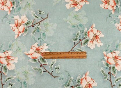 Floral Faux Suede Fabric: 59" Wide Polyester Upholstery