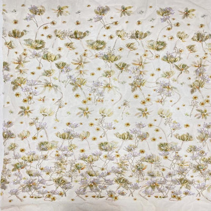 Sequin Floral Embroidery Lace Fabric, 50"W Wedding Dress Material