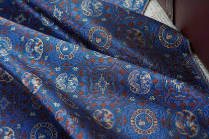 Tissu jacquard brocart Song, fil d'or, style tibétain, 165 cm de large