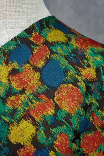 Abstract Floral Jacquard Fabric: Upholstery & Fashion Textile