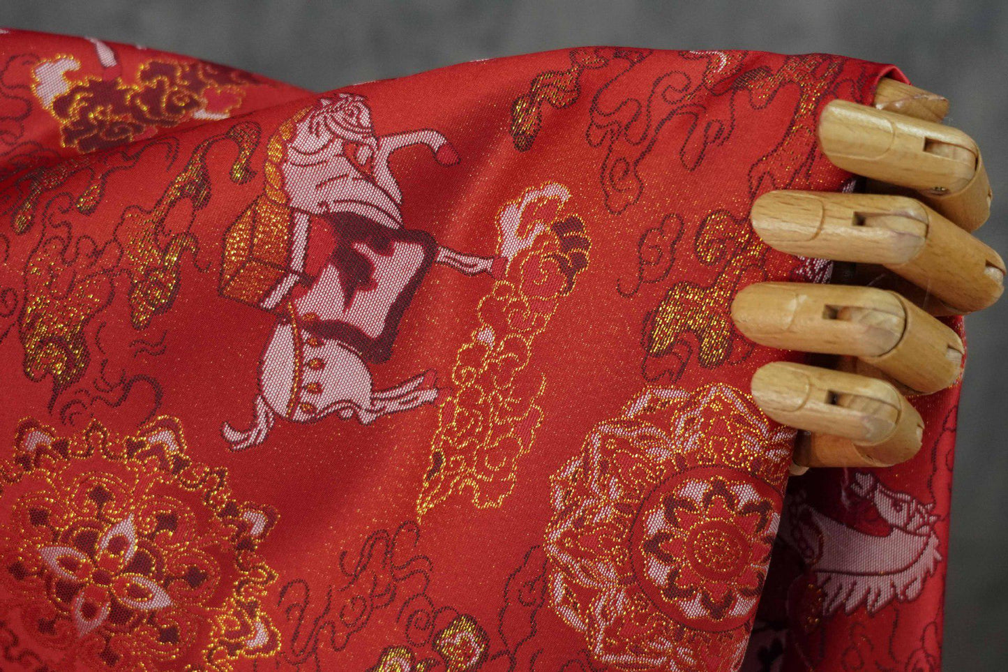 Gold-Thread Song Brocade Jacquard Fabric ��� ���Fortune Arrives with the Horse�"Wide