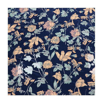 Burnout Floral Velvet Fabric: Viscose Rayon Blend, 55" Wide