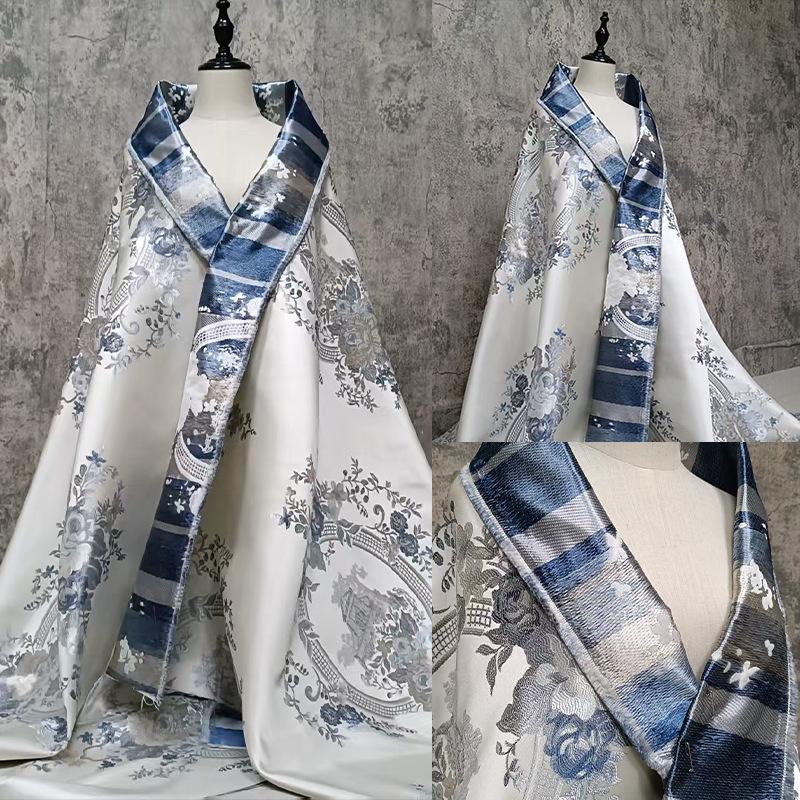 Flower Jacquard Brocade Fabric ��� Money Tree Pattern Upholstery & Clothing Material, sell by the met"Wide