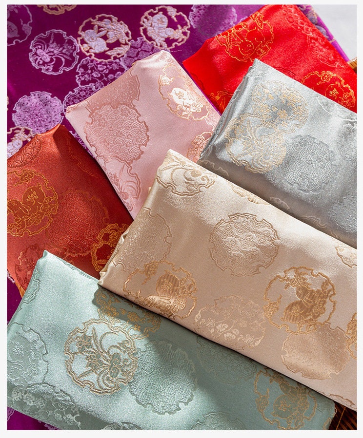 Nishijin Brocade Fabric: Japanese Gold Thread Upholstery, Costume, Decor (59"W)