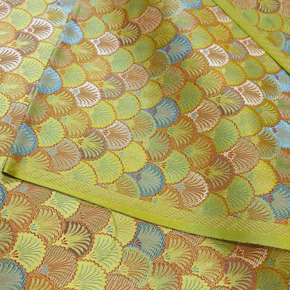 Japanese Shell Kinran Fabric: Rayon Jacquard Brocade (29.5"W)