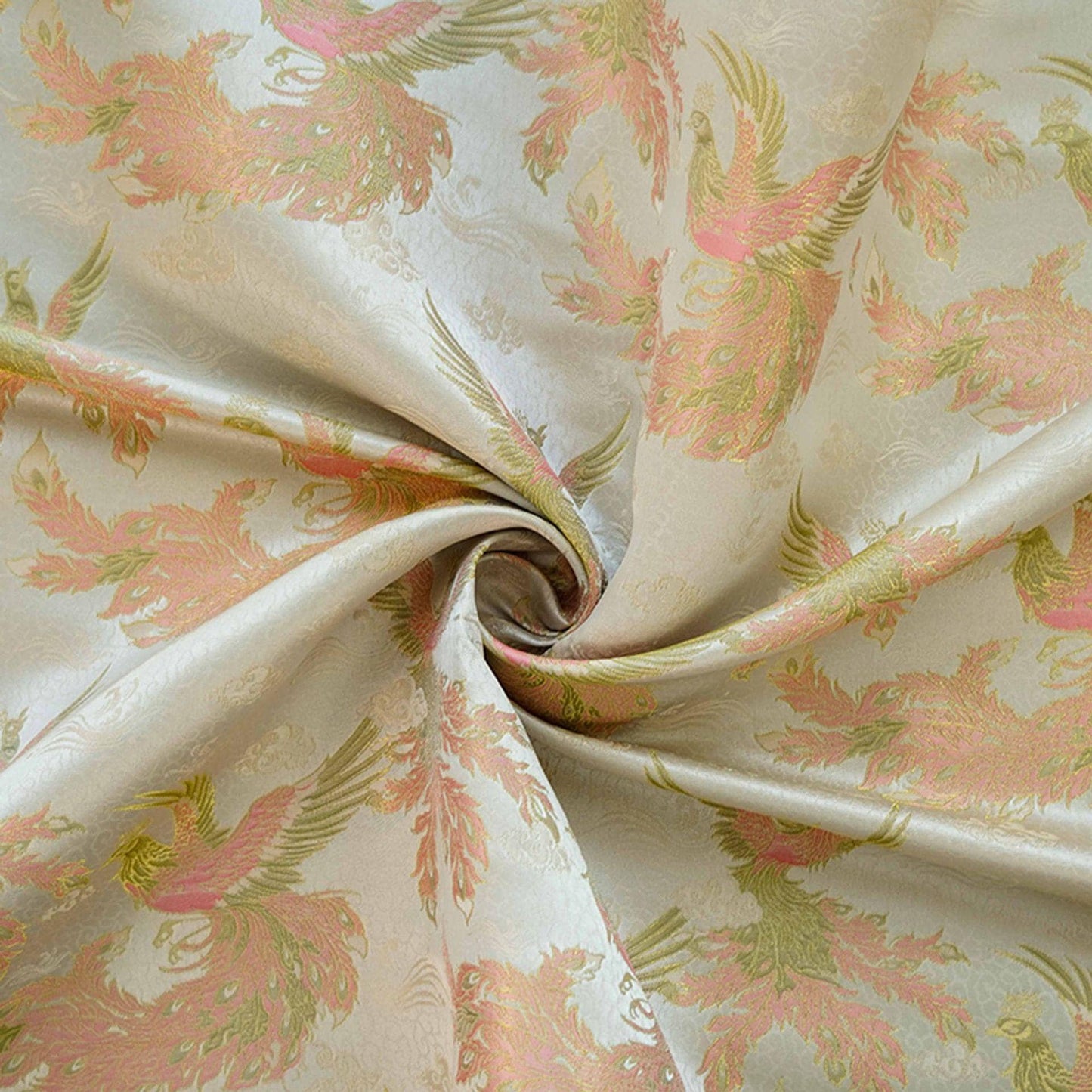 Phoenix Brocade Fabric: Chinese Song Dynasty Style, 63" Wide