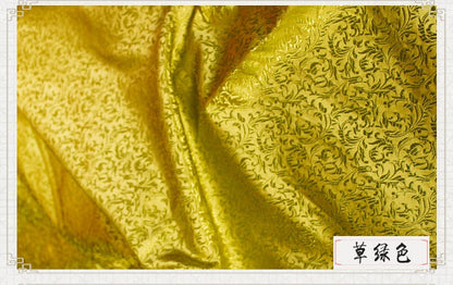 Feather Flower Silk Brocade Fabric - 29.5" Wide