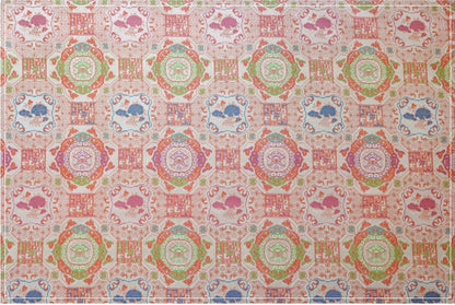 Asian Totem Jacquard Fabric: Upholstery, Costume, Decor - 59" Wide