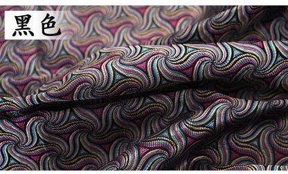 Tissu brocart jacquard arc-en-ciel : mélange soie-rayonne de 114 cm de large