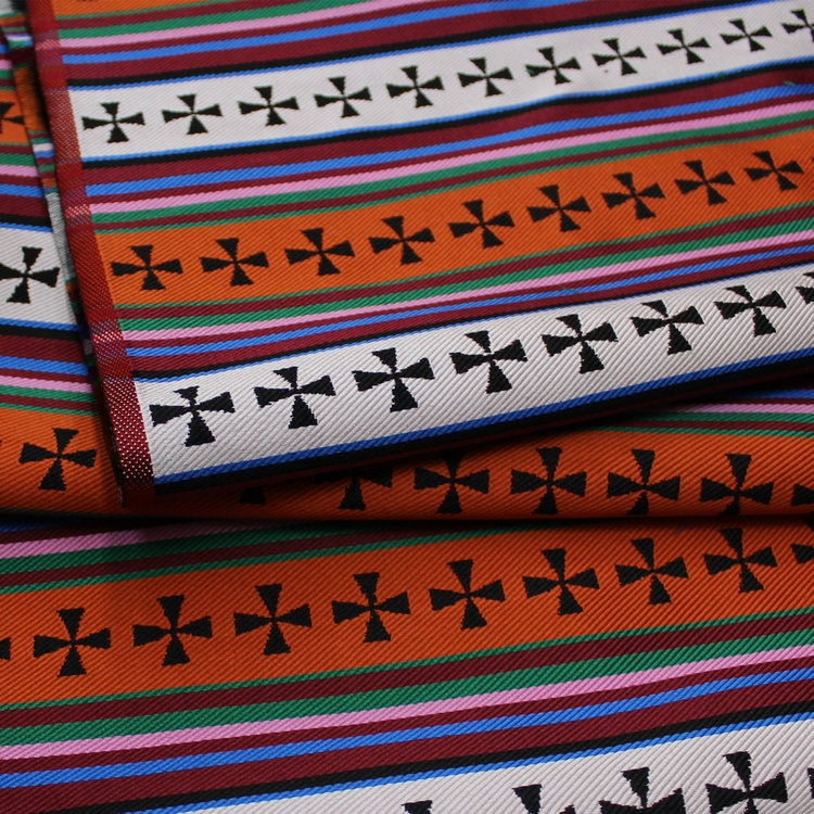 Stripe Silk Brocade Fabric: Cheongsam Qipao Sewing Material, 29" Wide