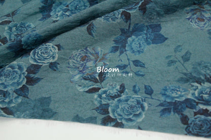 Tissu lin Tencel chanvre soyeux rose bleu : Couture et loisirs créatifs