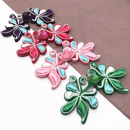 Handmade Butterfly Sewing Frog Closures: Satin Cheongsam Buttons