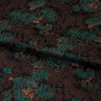 Floral Kinran Brocade Fabric: Japanese Kimono Upholstery, 29.5"W