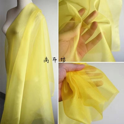 Crystal Yarn Organza Fabric: Water Light Mesh, Wedding Dress, Hanfu, Doll Making