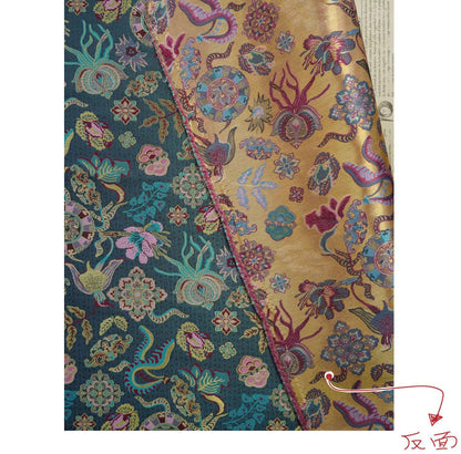 Jacquard Brocade Fabric: Chinese Ancient Pattern Polyester Blend (62")