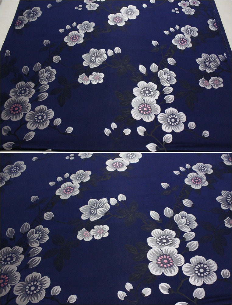 Plum Blossom Brocade Fabric: 29.5" Wide Silk Rayon Jacquard