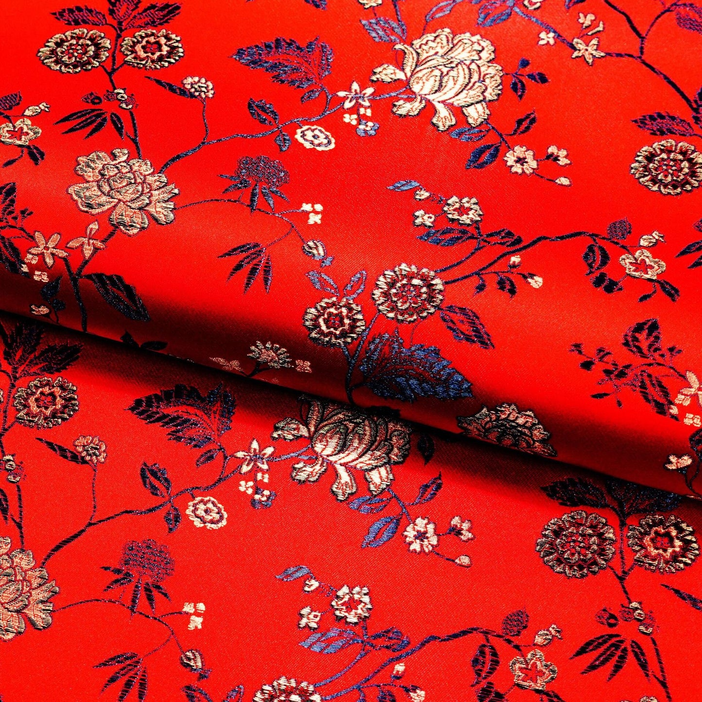 Floral Brocade Fabric: 45" Wide Rayon Nylon Blend