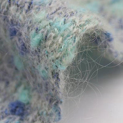 Fil de soie mohair arc-en-ciel : Teint à la main, épaisseur dentelle (50 g/100 m)