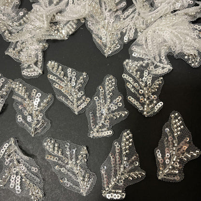 Sequin Wedding Dress Fabric: Floral Bridal Veil Material