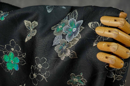 Luxury Embossed Jacquard Fabric for Dresses ��� Elegant Textured Couture Materi"W