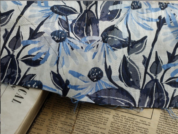 Floral Jacquard Spandex Cotton Fabric: 3D Texture Designer Sewing Material, 57"W